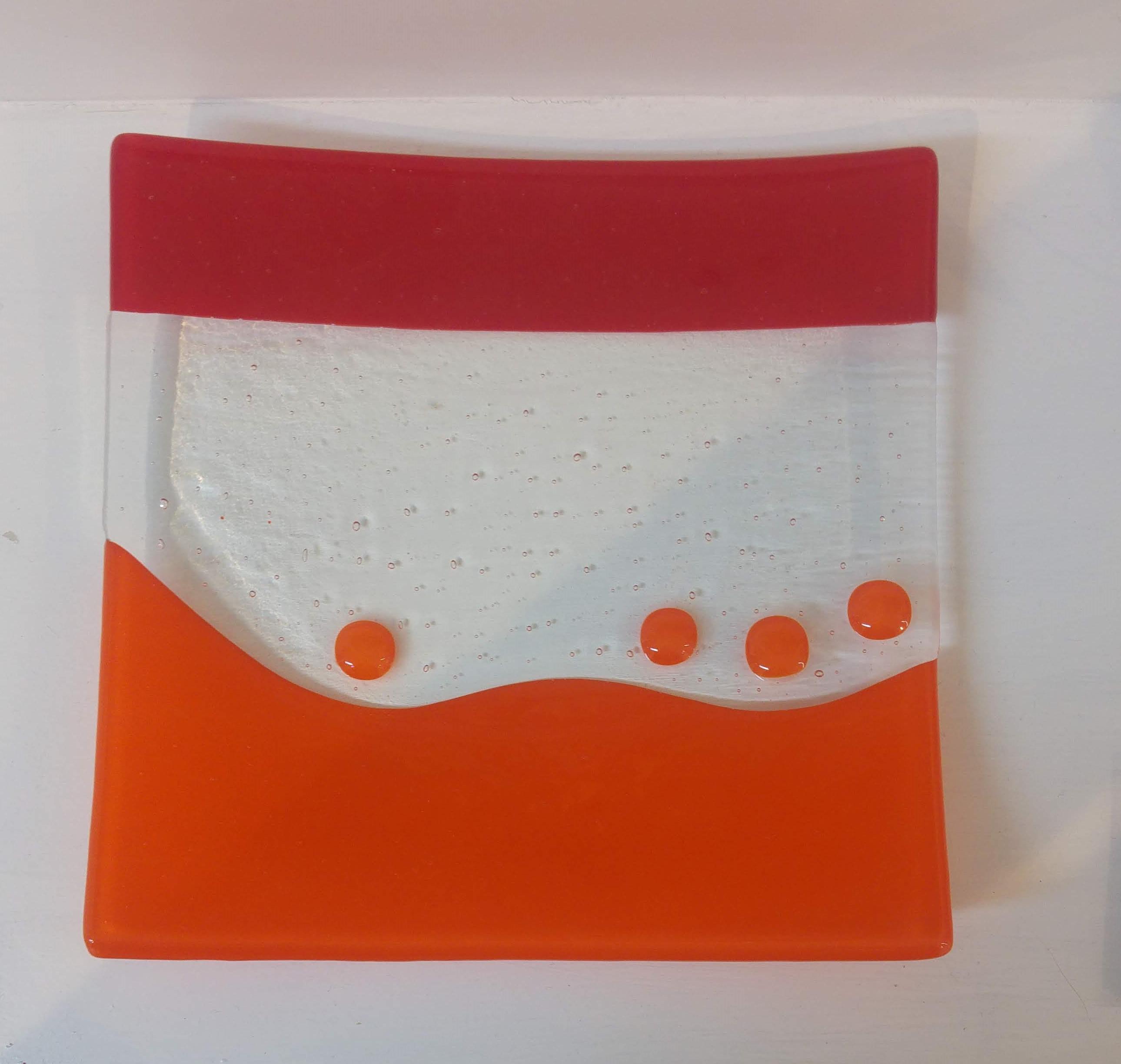 Square Platter with Dots