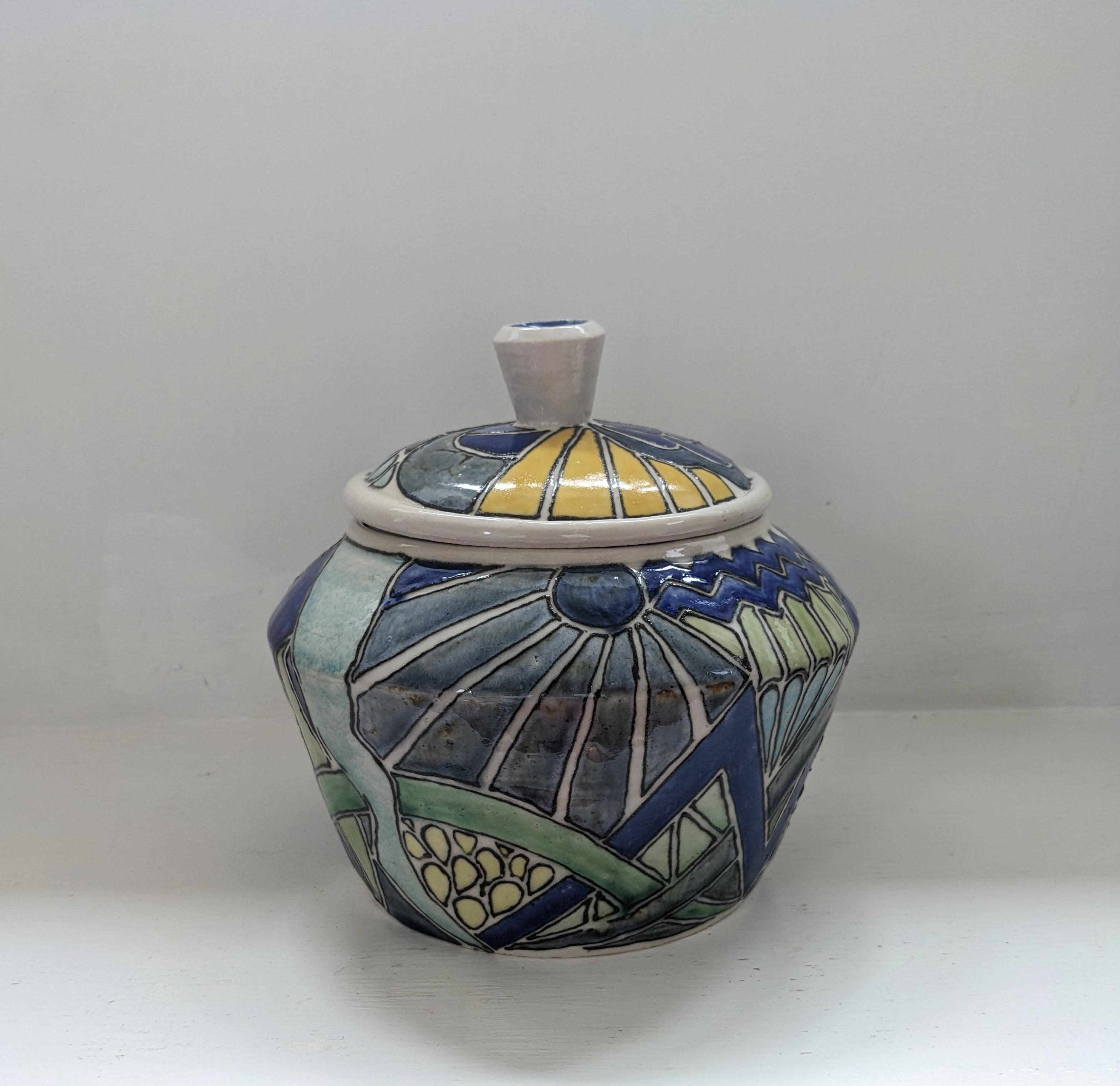 Aztec Lidded Jar