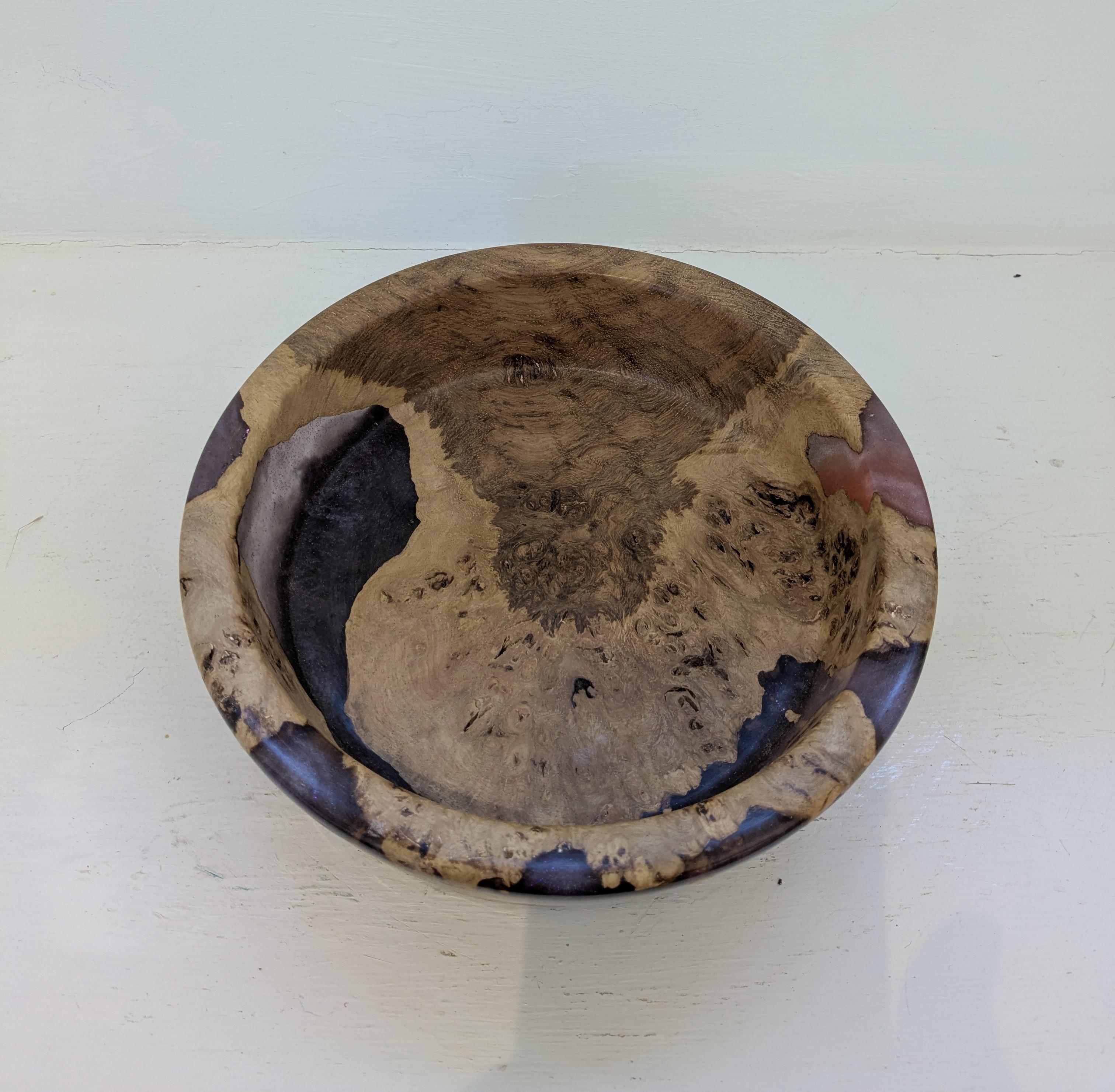 Oak Burr and Resin Bowl