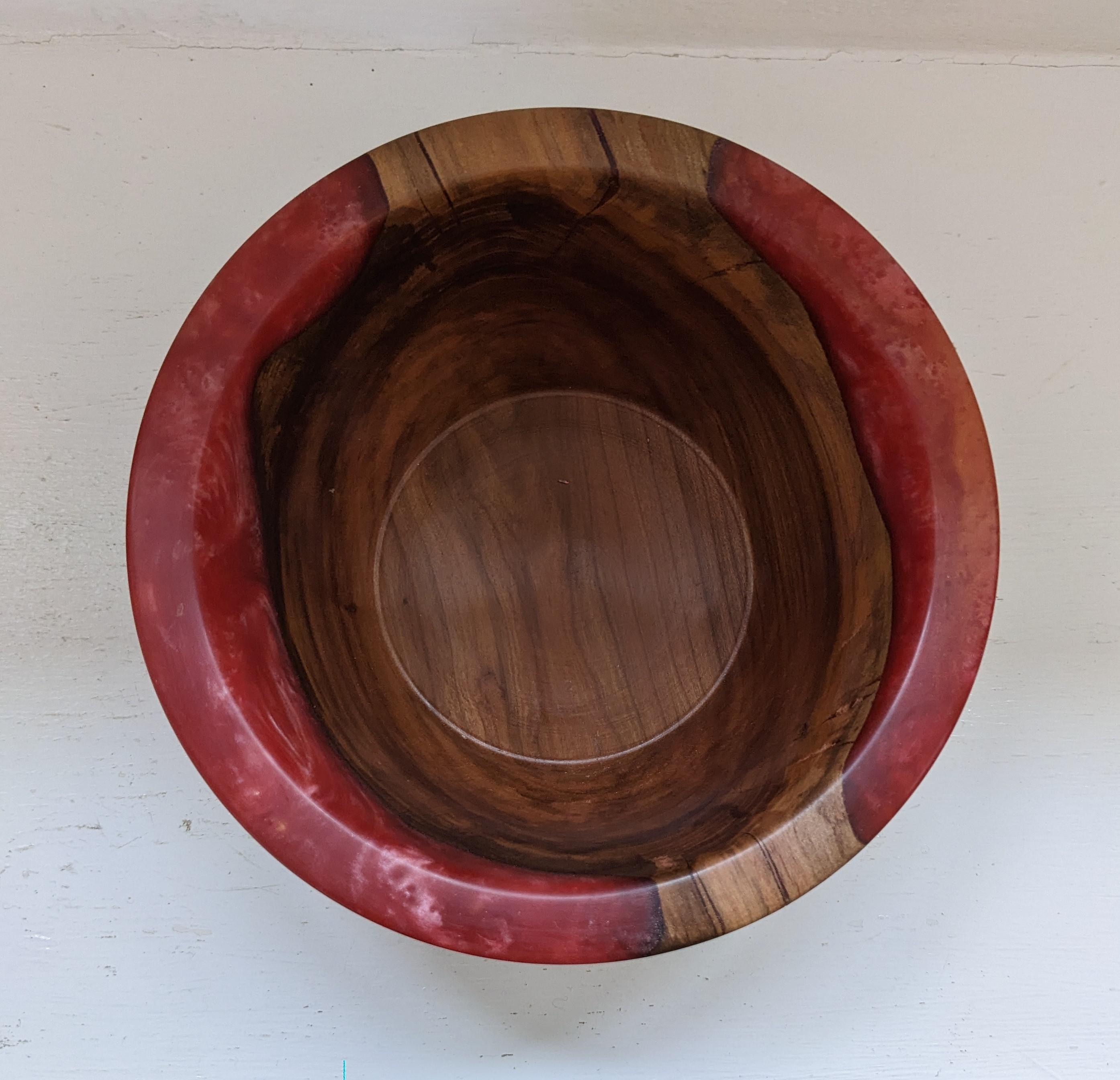 Cherry and Red Resin Bowl