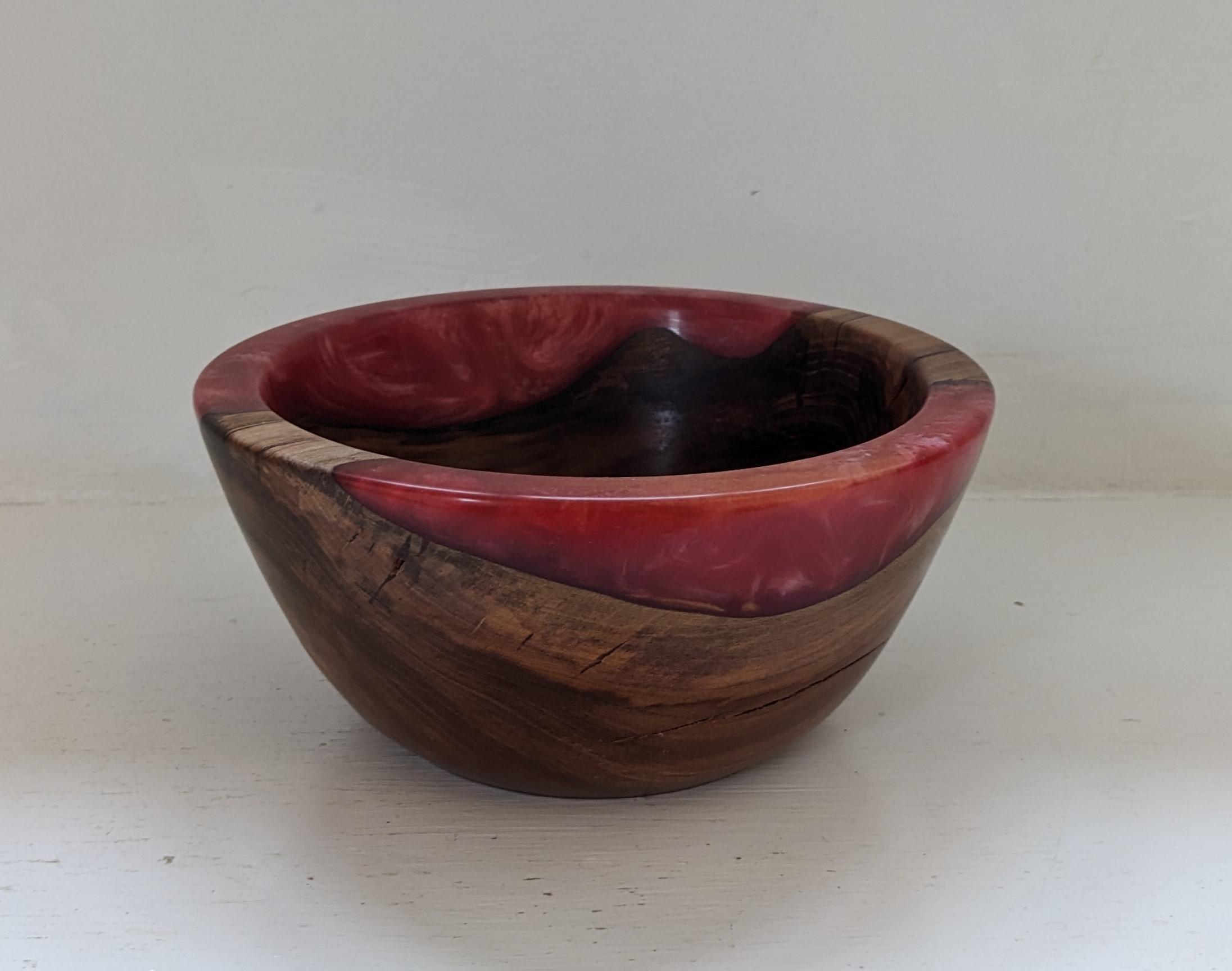 Cherry and Red Resin Bowl