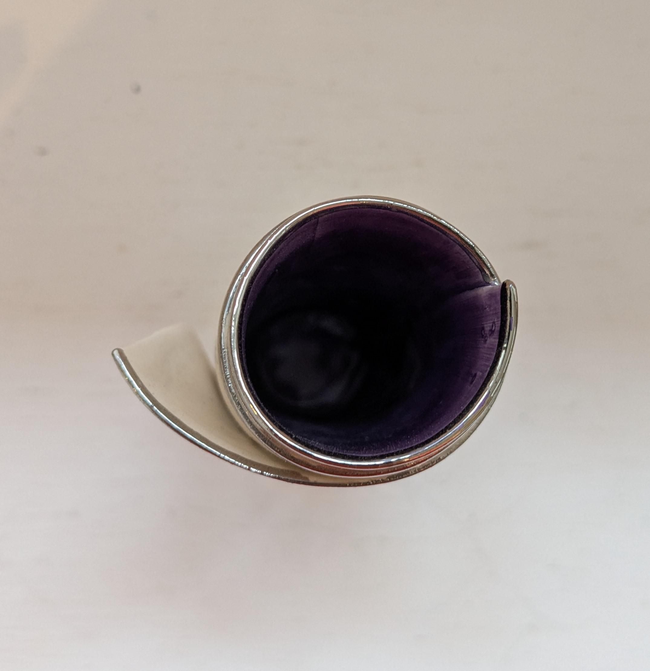Medium Purple Script Scroll Bud Vase