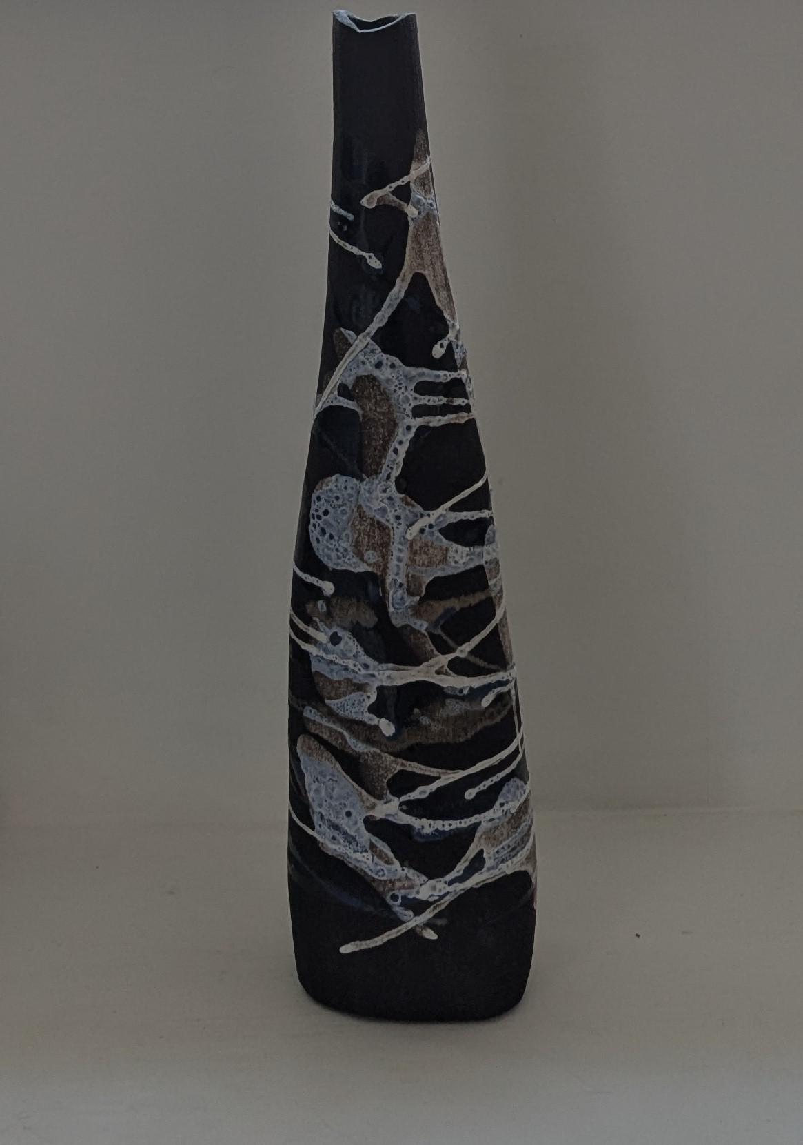 Large Black Texture Vessel - LC25