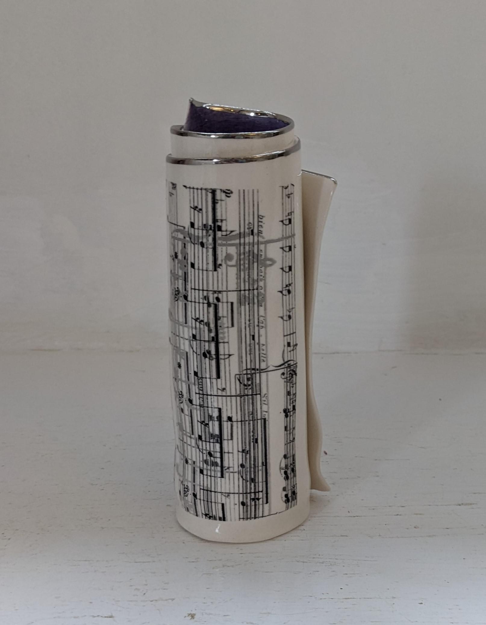 Medium Purple Music Scroll Bud Vase