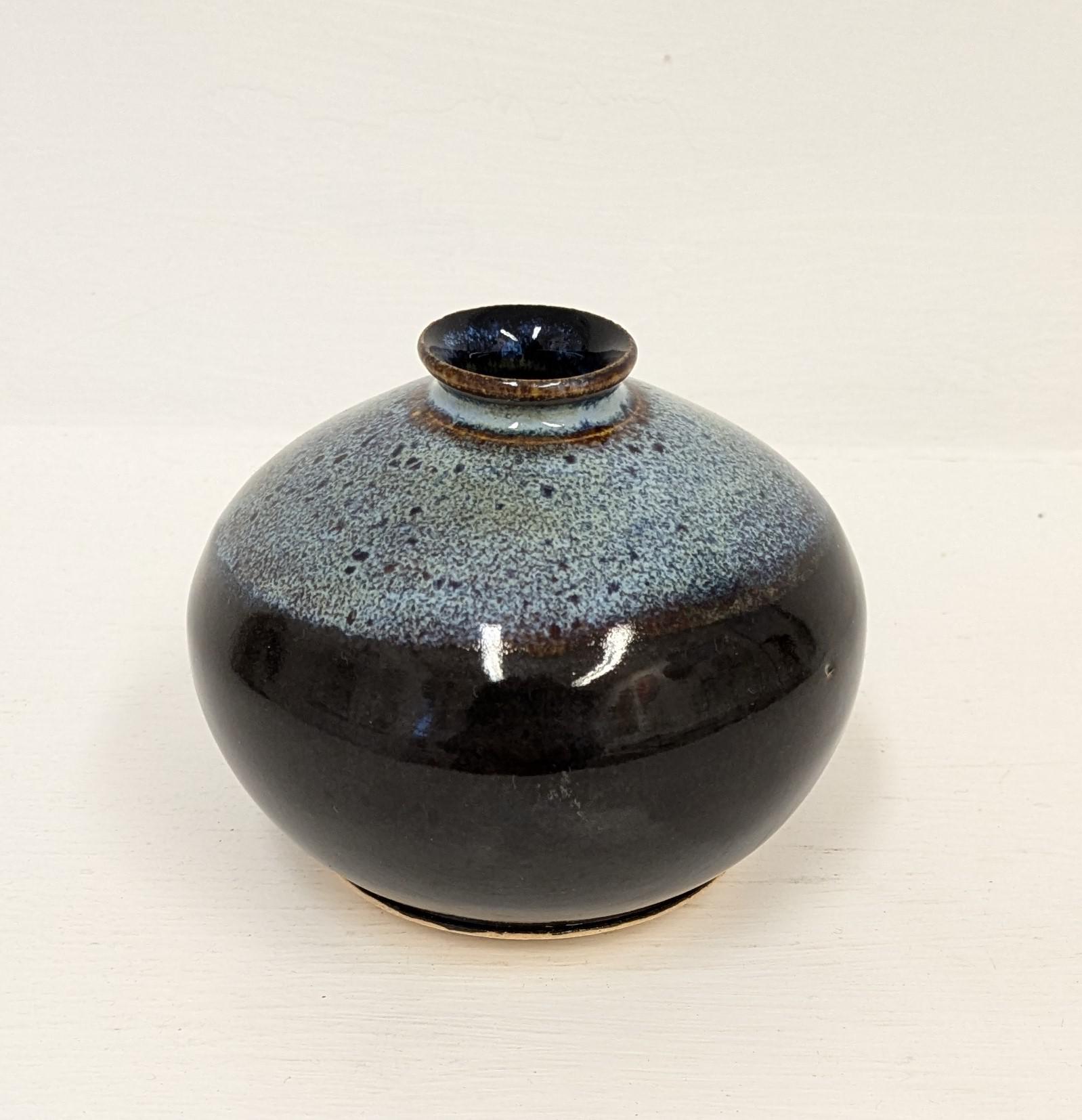 Speckled Blue Bud Vase (1)