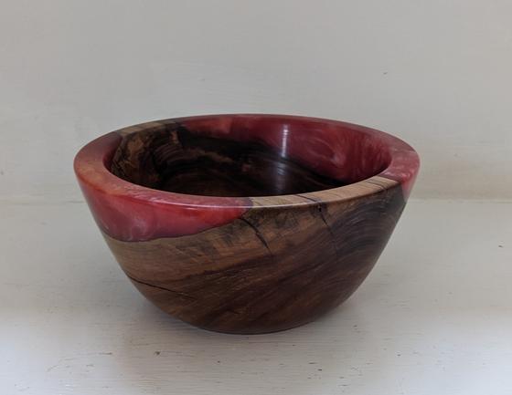 Cherry and Red Resin Bowl