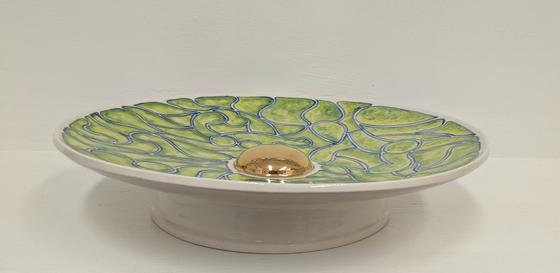 Green with Gold Centre - platter