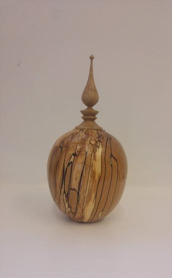 Spalted Beach and Oak Finial